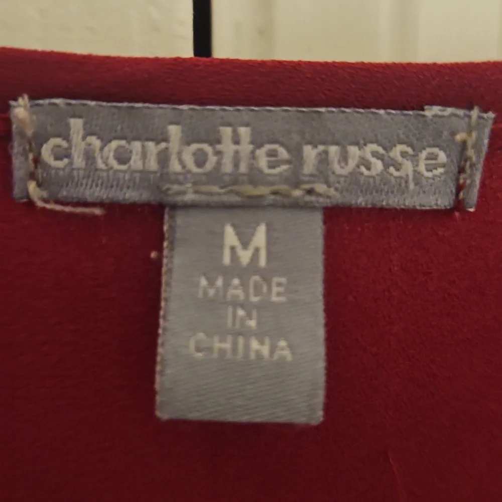 Charlotte Russe Deep Red Blouse - Picture 4 of 5